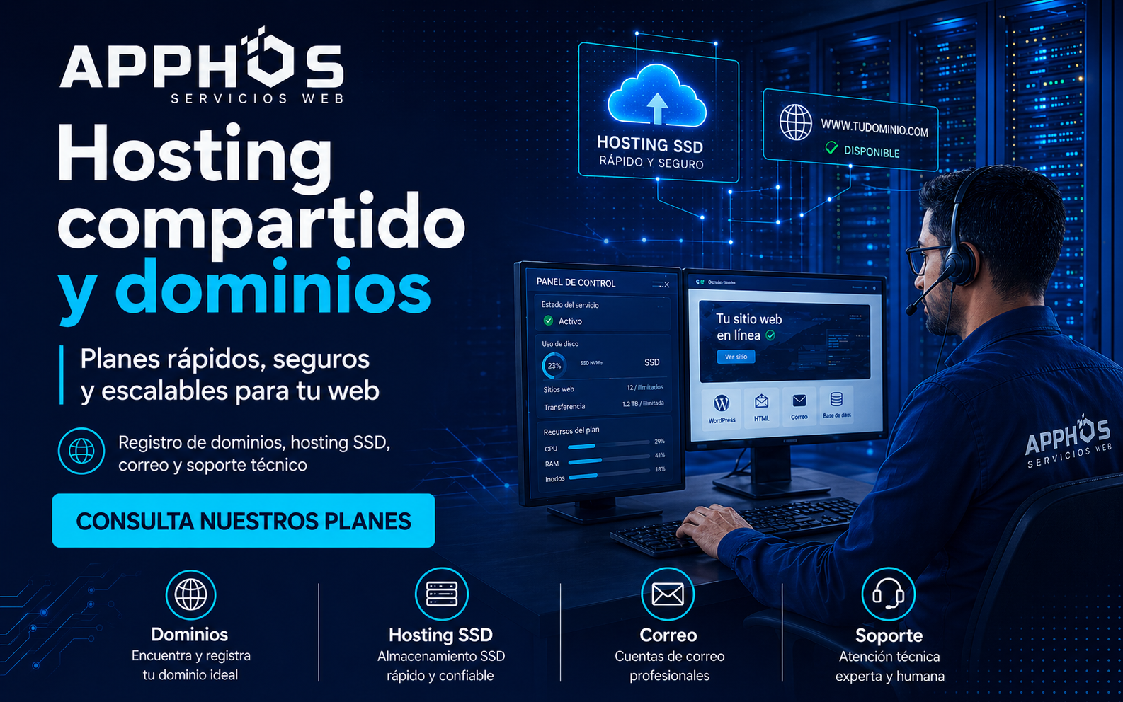 Venta de Hosting Comparidos y Dominios